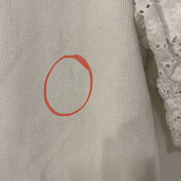 Anthropologie English Factory Eyelet Puff Sleeve Sweater Women’s Medium Petite - Picture 9 of 9